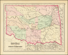 Gray's Atlas Map of Indian Territory By O.W. Gray