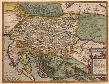 Europe and Balkans Map By Abraham Ortelius