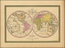 World Map By Samuel Augustus Mitchell