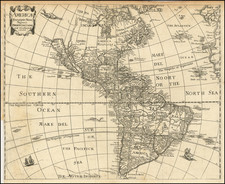 California as an Island and America Map By Peter Heylyn