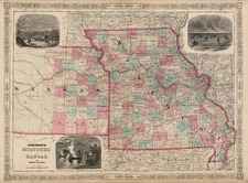 Midwest and Plains Map By Benjamin P Ward  &  Alvin Jewett Johnson