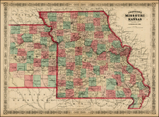 Midwest and Plains Map By Alvin Jewett Johnson