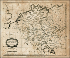 Europe and Germany Map By Brightly  &  Kennersley