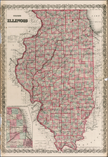 Midwest Map By G.W.  & C.B. Colton