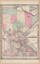 Midwest Map By G.W.  & C.B. Colton