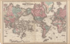 World and World Map By G.W.  & C.B. Colton