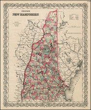 New England Map By G.W.  & C.B. Colton