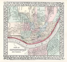 Midwest Map By Samuel Augustus Mitchell Jr.