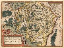 Europe, Netherlands and France Map By Abraham Ortelius