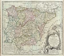 Europe, Spain and Portugal Map By Louis Brion de la Tour