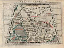 Central Asia & Caucasus and Russia in Asia Map By Giovanni Antonio Magini