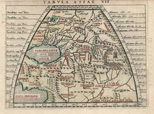 Asia, Central Asia & Caucasus, Middle East and Russia in Asia Map By Giovanni Antonio Magini