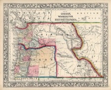 Rocky Mountains Map By Samuel Augustus Mitchell Jr.