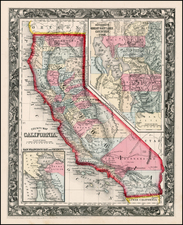 Southwest, Rocky Mountains and California Map By Samuel Augustus Mitchell Jr.