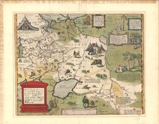 Europe, Russia, Asia, India, Central Asia & Caucasus and Russia in Asia Map By Abraham Ortelius