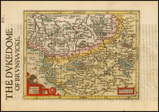 Germany Map By Henricus Hondius - Gerhard Mercator