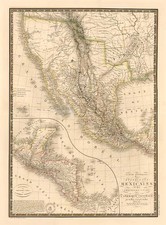 Texas, Southwest, Rocky Mountains and California Map By Adrien-Hubert Brué