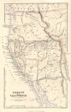 Southwest, Rocky Mountains and California Map By Archibald Fullarton & Co.