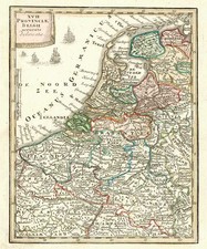 Netherlands Map By Adam Friedrich Zurner / Johann Christoph Weigel