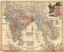 Asia, India, Southeast Asia and Central Asia & Caucasus Map By Emanuel Bowen