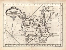 World, Polar Maps, Europe and Russia Map By Jacques Nicolas Bellin