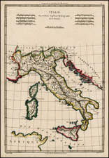 Europe and Italy Map By Rigobert Bonne