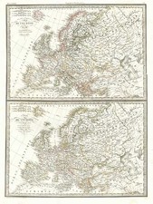 Europe, Europe and Poland Map By Alexandre Emile Lapie