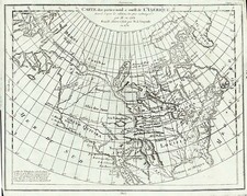 Alaska, North America and Canada Map By Denis Diderot / Didier Robert de Vaugondy