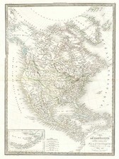 North America Map By Alexandre Emile Lapie