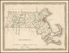 New England Map By Thomas Gamaliel Bradford