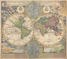 World, World, Celestial Maps and Curiosities Map By Johann Baptist Homann