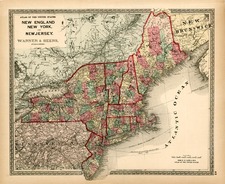 New England and Mid-Atlantic Map By H.H. Lloyd / Warner & Beers