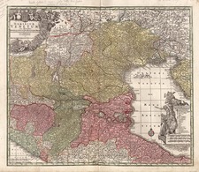 Europe, France and Italy Map By Matthaus Seutter