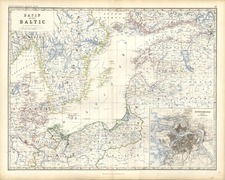 Europe, Russia, Baltic Countries and Scandinavia Map By W. & A.K. Johnston