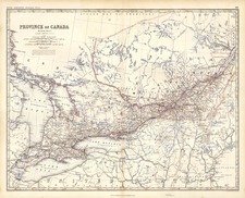 Canada Map By W. & A.K. Johnston