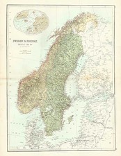 Europe and Scandinavia Map By Adam & Charles Black