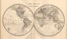 World and World Map By W. & A.K. Johnston