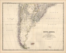 South America Map By W. & A.K. Johnston