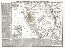 Southwest, Rocky Mountains and California Map By Hypolite Ferry  &  Benedetto Marzolla