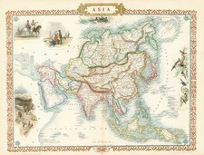 Asia and Asia Map By John Tallis