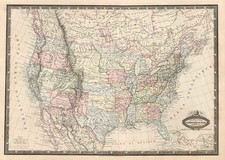 United States Map By F.A. Garnier