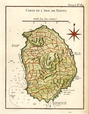 Caribbean Map By Jacques Nicolas Bellin