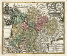 Europe and France Map By Johann Baptist Homann