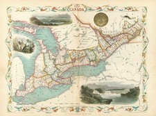 Midwest and Canada Map By John Tallis