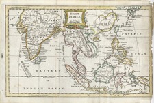 Asia, China, India, Southeast Asia and Philippines Map By Thomas Jefferys