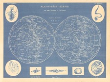 World, Celestial Maps and Curiosities Map By Drioux et Leroy