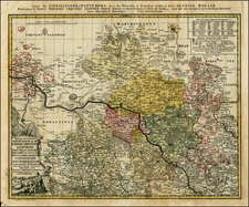 Switzerland, France and Germany Map By Homann Heirs