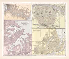 Europe, Spain, Turkey, Mediterranean and Balearic Islands Map By George F. Cram