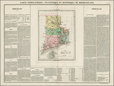 Carte Geographique, Statistique et Historique Du Rhode-Island