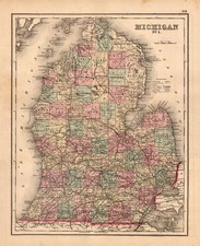 Midwest Map By Joseph Hutchins Colton